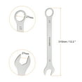 thumbnail image 2 of Uxcell 2pcs Thin Combination Wrench Metric 27mm Torx Ended Box 15 Degree Offset Open End Stainless Steel, 2 of 7