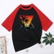 thumbnail image 5 of Tops con estampado de sol de playa de manga corta de ocio con cuello redondo de verano para mujer OAVQHLG3B Store  lin121212, 5 of 5