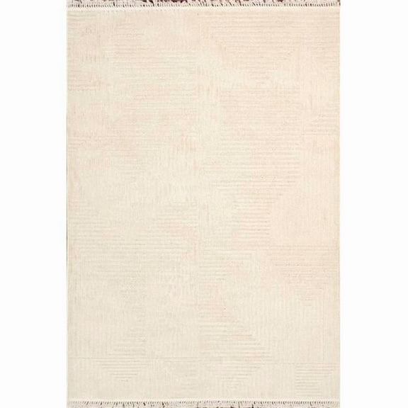 Pasargad Home Sutton 8' x 10' Power-Loomed Ivory Rug, For Indoor Space and all Age of Group
