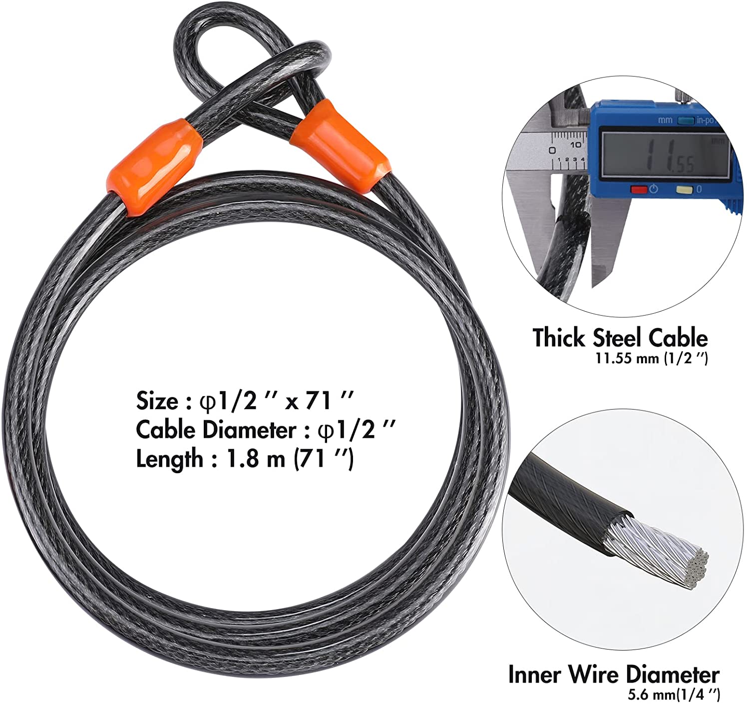 ValueMax Bike U-Lock Set with Cable and Mounting Bracket photo 8