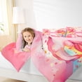 thumbnail image 4 of Homewish Cute Pink Axolotl Bedding Comforter Set 2pcs for Kids Teens,Cartoon Stars Love Heart Twin Comforter Sets Microfiber,Kawaii Animal Salamander Breathable Bedding Set, 4 of 8