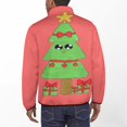 thumbnail image 3 of Cute Christmas Tree Cartoon Men's Stand Collar Sweater Long Sleeve Clothing Loose Fit Sports Sweater, 3 of 8