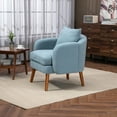 thumbnail image 3 of VINCIGO Wood Frame Armchair,  Modern Accent Chair Lounge Chair for Living Room, 3 of 8