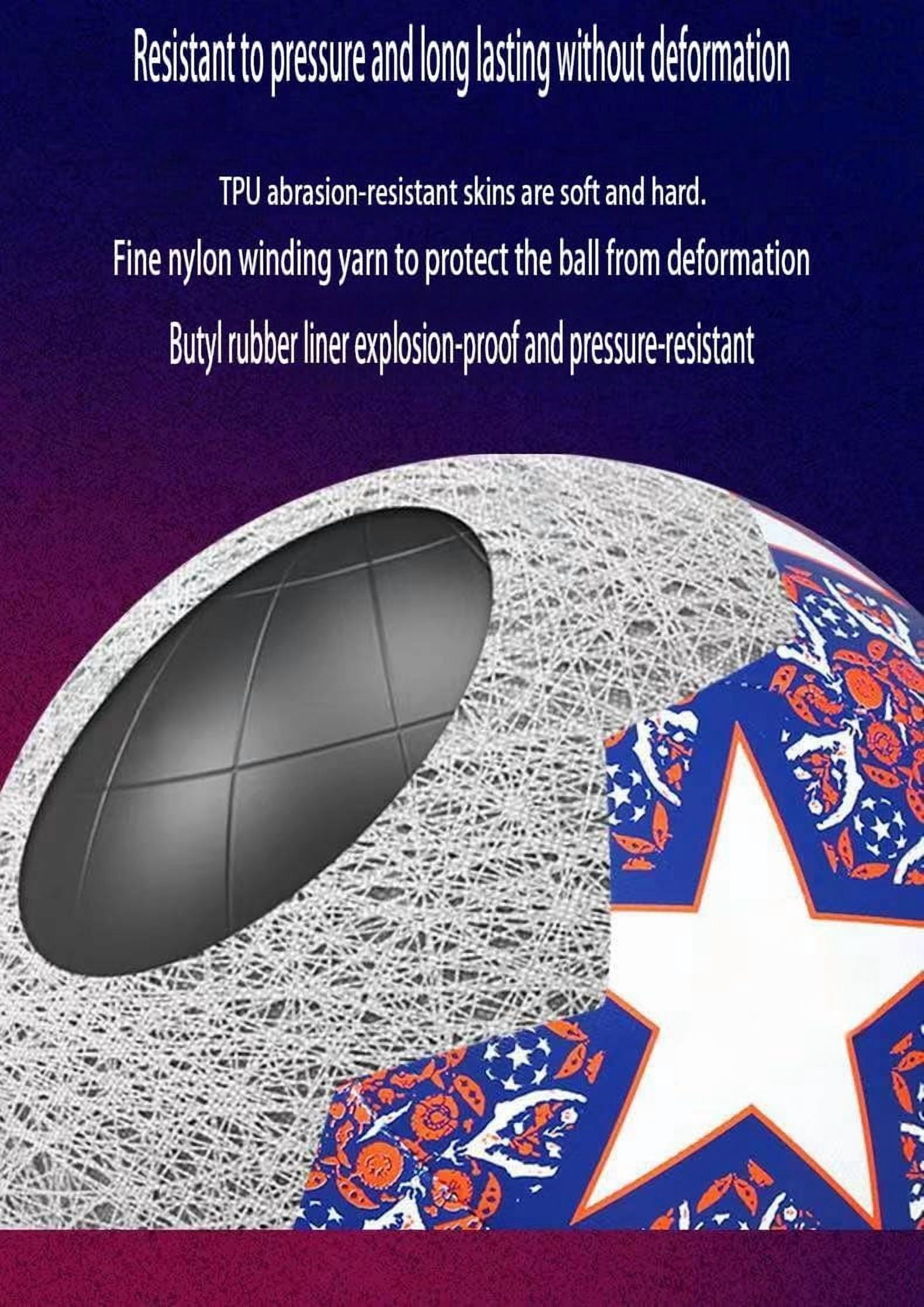 Premium Europe Cup Themed Size 5 Soccer Balls - Diverse Vibrant Colors, Ideal for Adult & Youth Players, Durable Construction for All - Weather Play