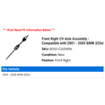 thumbnail image 2 of Front Right CV Axle Assembly - Compatible with 2001 - 2005 BMW 325xi 2002 2003 2004, 2 of 2