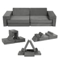 thumbnail image 2 of Yeshouse Sofá modular de espuma de alta densidad para niños, juego seccional de 8 piezas con fundas extraíbles, convertible, ideal para sala de juegos o dormitorio, 2 of 8