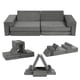 thumbnail image 2 of Yeshouse Sofá modular de espuma de alta densidad para niños, juego seccional de 8 piezas con fundas extraíbles, convertible, ideal para sala de juegos o dormitorio, 2 of 8
