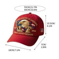 thumbnail image 2 of American Eagle Hat, United States 250th Anniversary Hat, Marine Corps 250th Anniversary Hat, Adjustable Bald Eagle Printed Patriotic Marine Corp Cap Veterans Hat -Embroidery Red, 2 of 8
