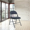 thumbnail image 7 of Hampden Furnishings Bernadine Collection Basics Fabric Folding Chair, Blue, Pack of 4, 7 of 7
