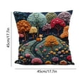 thumbnail image 3 of Pillow Cover Embroidered Design Polyester Decorative Pillow Case Home Decor Cushion Cover Cat Pattern Seasonal Themes Living Room Bedroom Decoration 18x18 Inches, 3 of 5