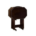 thumbnail image 4 of Bowery Hill Modern Wood Five Piece Tray Table Set in Espresso, 4 of 22