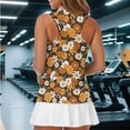 thumbnail image 6 of Uorisanigo Classic Flower Women's Golf Top Soft Breathable Athletic Workout Tops with Zipper Versatile Sleeveless Zipper Neck Pullover Size XL, 6 of 7