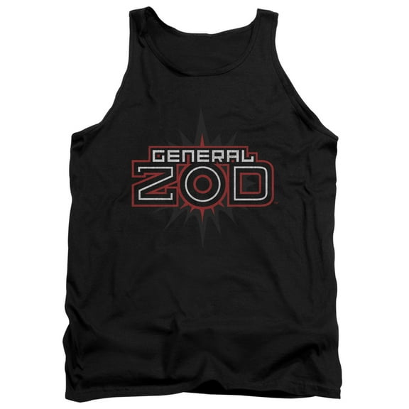 Superman Zod Logo Adult Tank Top Black