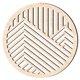 thumbnail image 2 of Beige Wood Wall Decor Round Panel Art For Home Decoration Easy Installation 30x30cm 1Pcs, 2 of 4