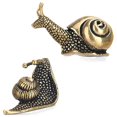 thumbnail image 1 of 2 piezas de caracoles decorativos para exteriores, estanques, jardín, figura de caracol de latón con efecto decorativo, el significado del caracol camina lentamente, 1 of 6