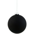 thumbnail image 4 of Northlight 2 Finish Glass Ball Christmas Ornaments - 4" (100mm) - Black - 4ct, 4 of 9