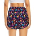 thumbnail image 2 of Lsque colorful Skull Retro Printed Women's Running Shorts with Liner Pockets,Elastic Quick Dry Workout Athletic Gym Yoga Shorts,Womens High Waist Shorts-X-Large, 2 of 9
