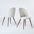 thumbnail image 3 of Homy Casa Set of 2 Dining Chairs for Living Room Dining Room with Fabric Upholstery High Back Metal Chair, Beige, 3 of 5