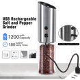 thumbnail image 4 of Electric Salt and Pepper Grinder Set USB Rechargeable Eletric Pepper Mill Shakers Automatic Spice Steel Machine Kitchen Tool, 4 of 6