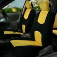 thumbnail image 2 of FH Group Flat Cloth Car Seat Cover, Universal Yellow Front Set Seat Covers with Air Freshener, 2 of 4