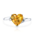 thumbnail image 4 of Rosec Jewels Real Citrine Heart Shaped Engagement Ring - 2 Ct - Citrine Diamond Ring for Women - AAA Grade - with Jewelry Box, 925 Sterling Silver, US 4.00, 4 of 8