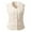White, variant on Women's Vest Lightweight Collarless Design for Winter Layering Rib Cage Cardigan XXXXXL
