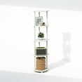 thumbnail image 5 of Furinno Turn-N-Tube 5 Tier Corner Display Rack Multipurpose Shelving Unit, White/White, 5 of 6