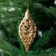 thumbnail image 2 of Fiudx Ofertas y liquidaciones Colgante hueco de oro con forma de árbol de Navidad, bola de Navidad, adornos navideños, colgante con forma, 2 of 2