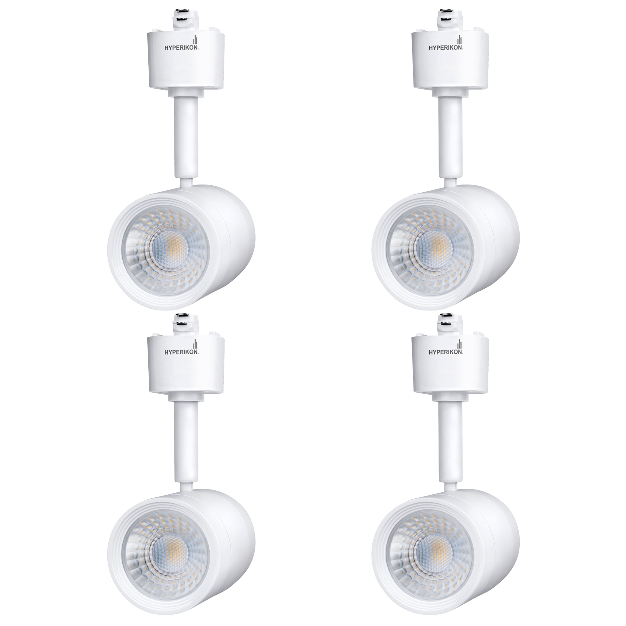 Hyperikon LED Track Head Lighting 3000K 4 Pack Energy Star Dimmable White 38W H-Type Integrated Track Heads