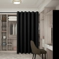 thumbnail image 4 of XWZO Sliding Door Curtains 60"W x 84"L, Grommet Privacy Room Divider for Bedroom Living Room, Extra Wide Thermal Blackout Curtains for Patio Sliding Glass Door, 1 Panel, Black, 4 of 13