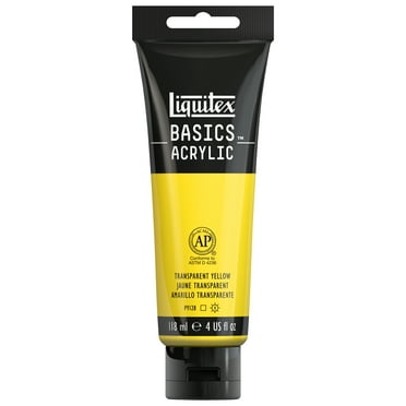 Liquitex BASICS Acrylic Color, 4 oz. Tube, Transparent Yellow