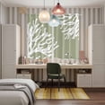 thumbnail image 5 of Coral Sage Green Kitchen Curtains 63 Inch Length, Coastal White Ocean Marine Nautical Beach Grommet Top Bedroom Living Room Curtains, Light Filtering Cafe Curtain Drapes 2 Panels Set 84''x63'', 5 of 9