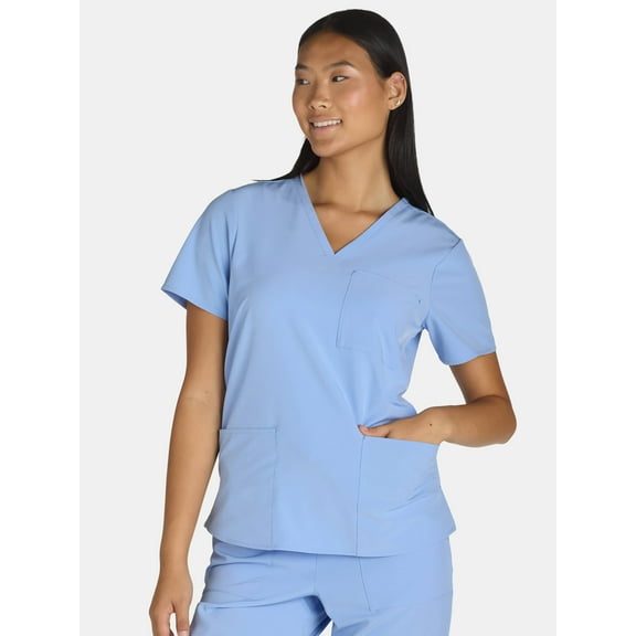 Women's Wrap Front Scrub Top, Sizes Xs-Xxxl