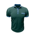 thumbnail image 4 of Jjayotai George Polo Shirts for Men, Men's Casual Fashion Solid Color Lapel Short Sleeve Shirt with Button Pocket, Golf Tees, 4 of 6