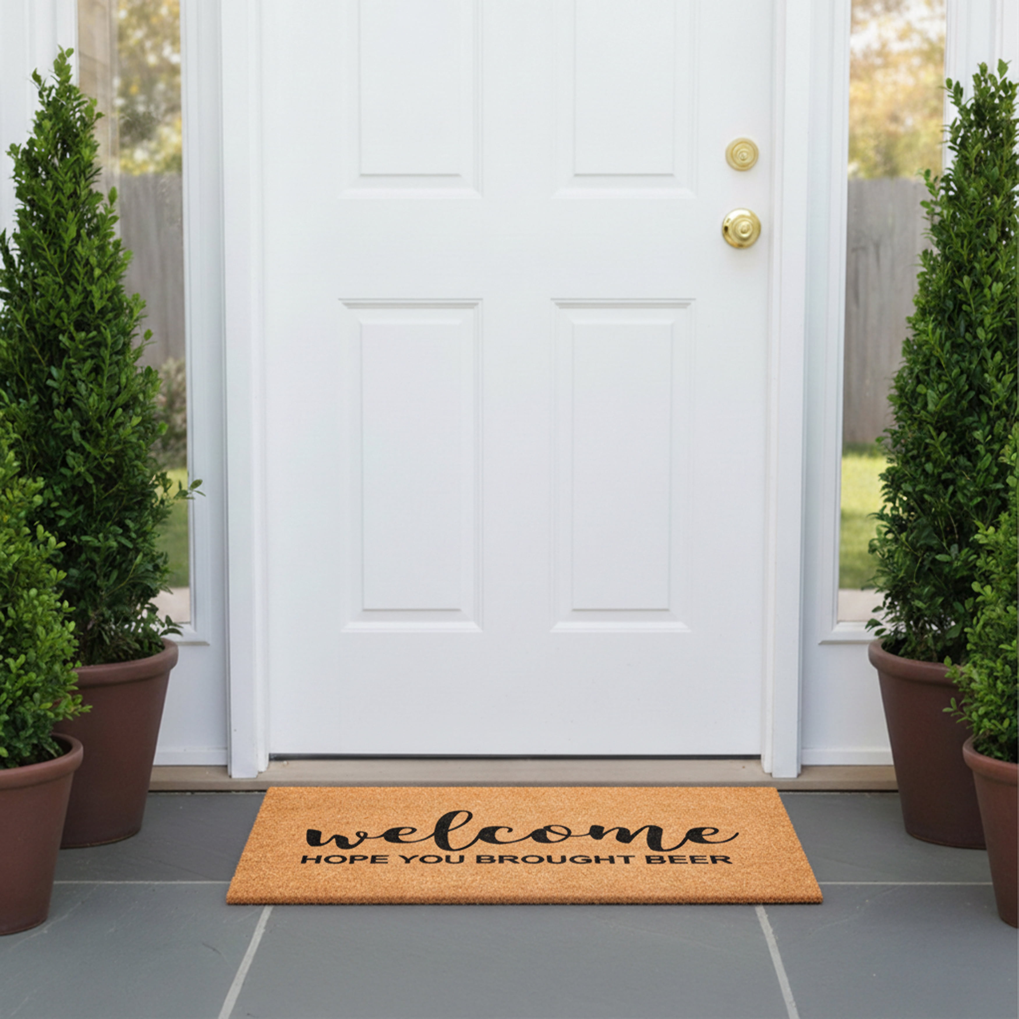 Calloway Mills 117861729 Welcome Hope You Brought Beer Doormat, 17" x 29"