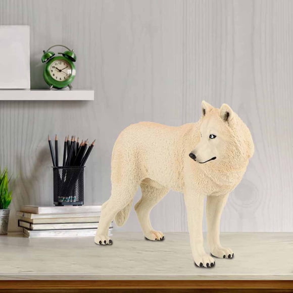 Modelo Animal Decoración De Lobo BuyWeekMX Simulación De Juguete Mini 18*13,2*5 cm