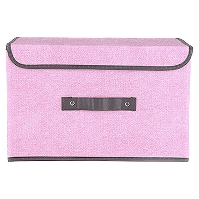 Storage Boxes with Lid Washable Decorative Storage Bin Basket with Handle Foldable Fabric Storage Cube Container for Home Closet Organizer