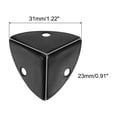 thumbnail image 2 of 20 Pcs Metal Edge Guard, 23mm Decorative Box Corner Cover, Furniture Corner Edges Protector with Mounting Screws, Black, 2 of 6