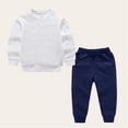 thumbnail image 4 of NAISIBABY Boys Outfit Sets, Long Sleeved Sweatshirt With Sweatpants Elastic Waist Causal 2-Piece Set Navy Size 2 T, 4 of 5