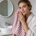 thumbnail image 4 of WDOBM Reusable Washcloths, Unisex Color‑Block Coral Fleece Bath Hair‑Drying Towel, Highly Absorbent Quick Dry Machine Washable, Lightweight Sport Towels for Bathroom Salon, 4 of 6