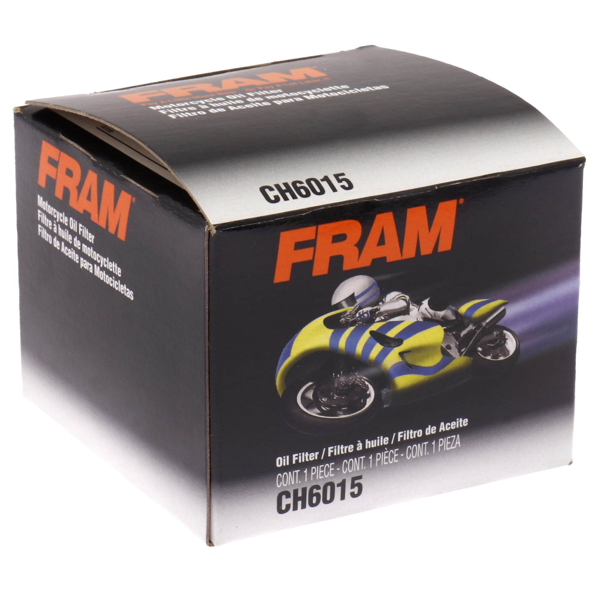 (3 pack) FRAM Motorcycle/ATV Oil Filter, CH6015 for select Honda, Kawasaki and Suzuki Motorcycles