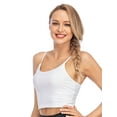 thumbnail image 2 of FUTATA Women Girls Tube Top Chest Pad Vest Without Steel Ring Sling Vest Comfortable Cami Crop Top Racerback Tank Camisole with Spaghetti Strap S-XL 4 Color, 2 of 9