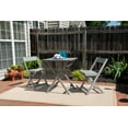 thumbnail image 3 of Linon Riverpark 3-Piece Acacia Wood Outdoor Bistro Set, Gray, 3 of 16