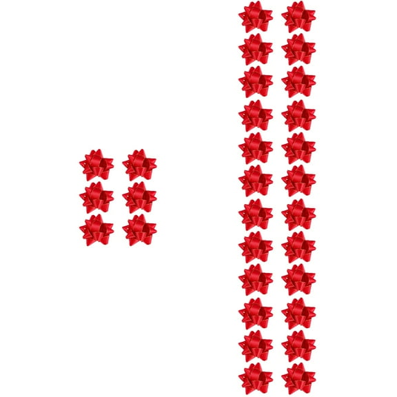30-Pack Red Christmas Bows for Presents, Wreaths, Holiday Wrapping, Party Decorations, and Festive Crafting