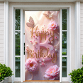 thumbnail image 5 of Pink Floral Themed Happy Birthday Banner Backdrop Background Party Decorations Photography Props for Birthday Party Celebrations Family Gatherings Photo Booth Setups and Event Decors, 5 of 8