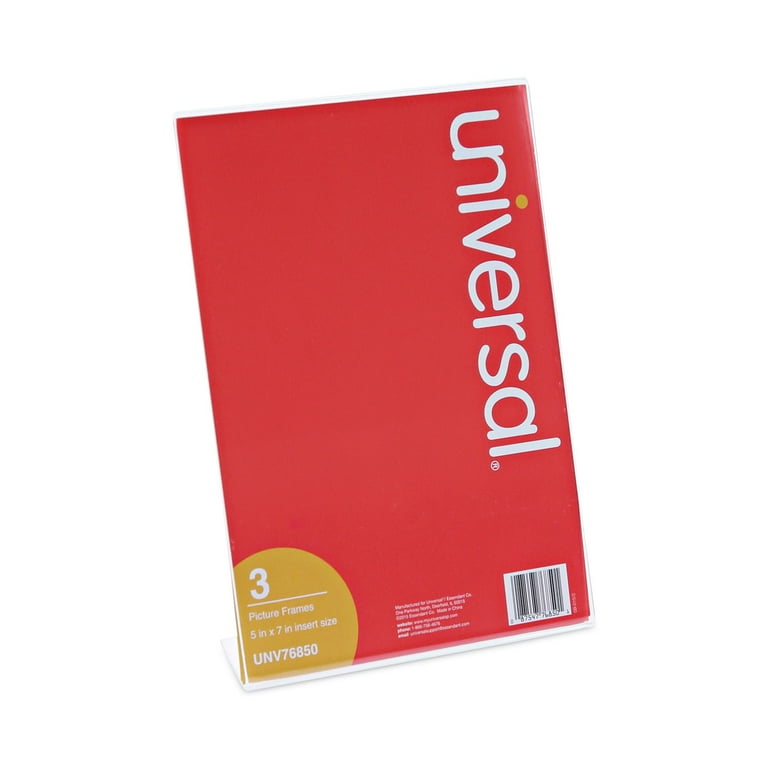 Clear L-Style Freestanding Frame, 5 x 7 Insert, 3/Pack Clear L-Style Freestanding Frame, 5 x 7 Insert, 3/Pack