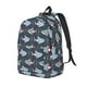 thumbnail image 1 of Disketp Shark Wearing Swim Ring Mochila de Lona Estampada, Mochila Escolar de Viaje Ligera para Estudiantes y Portátil-Small, 1 of 5