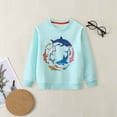 thumbnail image 2 of Gubotare Toddler Boy Sweatshirt Boys Long Sleeve Tees Shirts Girls Tops Kids Tshirts Size 4T 5T (Light Blue,4-5 Years), 2 of 7