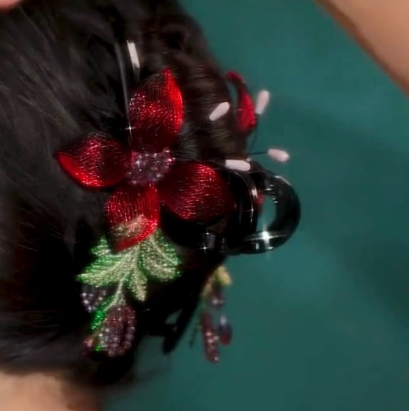 Handcrafted Flower Hair Clip - Elegant Design for Daily Wear, Work, and Dates