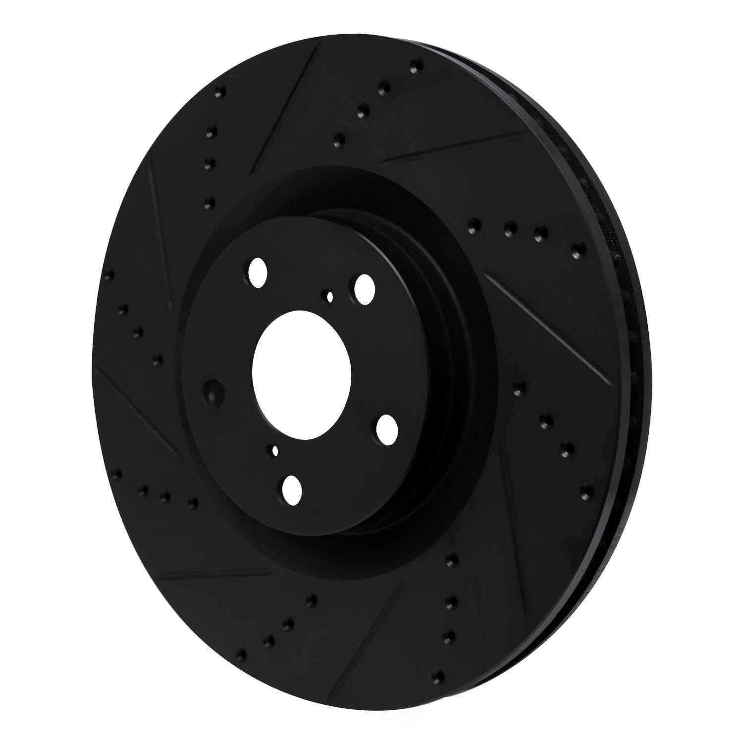 Dynamic Friction Company 633-75027D DFC Brake Rotor - Drilled And Slotted - Black